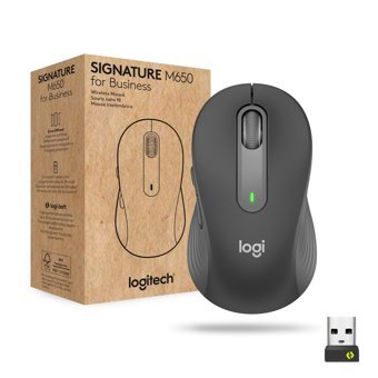Logitech İş 650 Makrolu Kablosuz Gri Optik Mouse