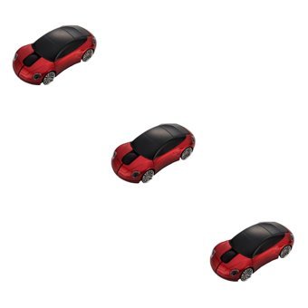 Gatuida Araba Görünümlü Ergonomik Kablosuz Kırmızı Optik 3 Adet Mouse