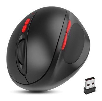 Jingyi Ergonomik Dikey Makrolu Kablosuz Siyah Optik Mouse