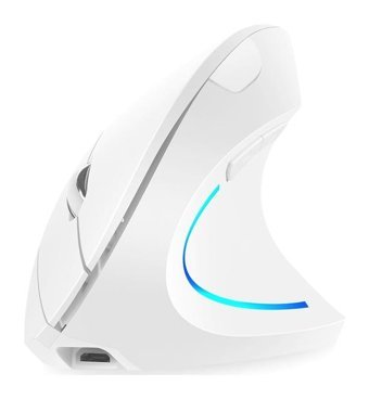 Hallow RGB Ergonomik Dikey Makrolu Kablosuz Beyaz Optik Mouse
