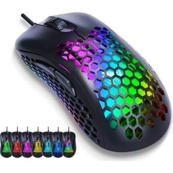 Huahai T-Wolf G540 RGB Makrolu Kablolu Siyah Optik Gaming Mouse