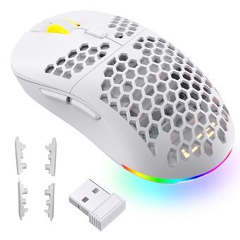 Ltc RGB Ergonomik Makrolu Kablosuz Beyaz Optik Gaming Mouse