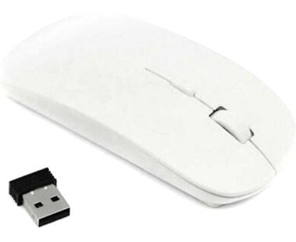 Sanlindou Tablet Uyumlu Kablosuz Beyaz Optik Mouse
