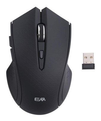 Uonlytech Ergonomik Makrolu Kablosuz Siyah Optik Mouse