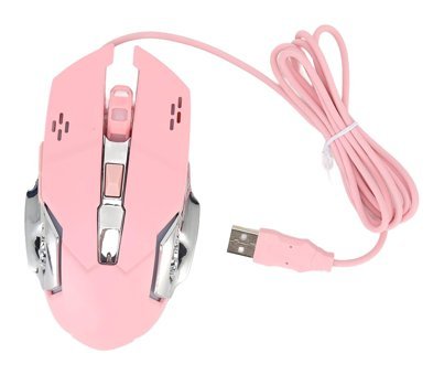 Sxhlseller M8S 8 RGB Sessiz Makrolu Kablolu Pembe Optik Gaming Mouse