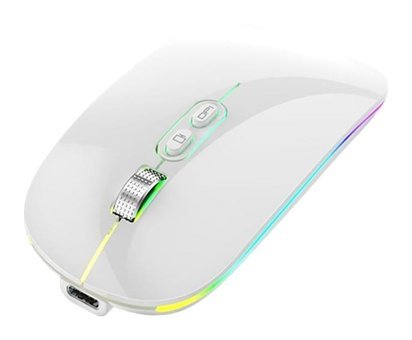 Hallow RGB Ergonomik Kablosuz Beyaz Optik Mouse