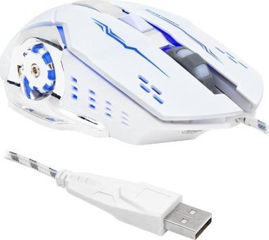 Powermaster Hl-4725 RGB Makrolu Kablolu Beyaz Optik Gaming Mouse