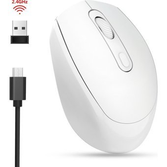 Hxsj M107 Kablosuz Beyaz Optik Mouse