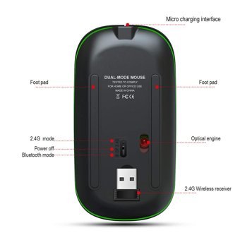 Qaohe T18 Kablosuz Siyah Optik Mouse