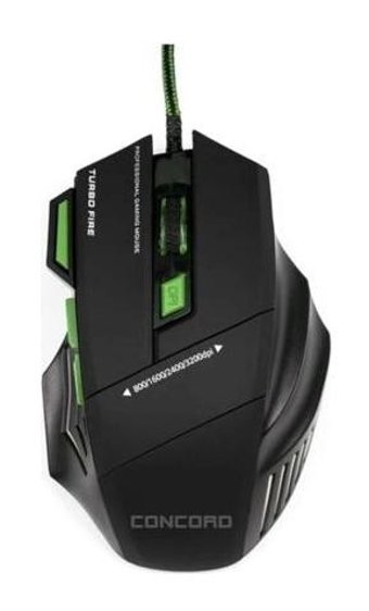 Concord M1 RGB Makrolu Kablolu Yeşil Optik Gaming Mouse