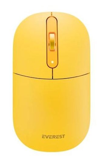 Everest SMW-384 Sessiz Kablosuz Sarı Optik Mouse