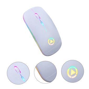 Kıchouse RGB Sessiz Kablosuz Beyaz Optik Mouse