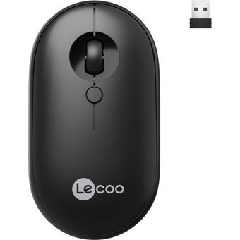 Lecoo Sessiz Kablosuz Siyah Optik Mouse