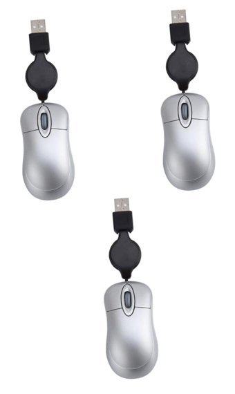 Gatuida Kablosuz Gümüş Optik 3 Adet Mouse