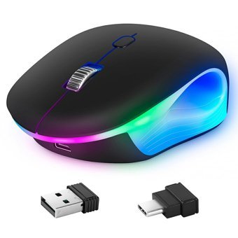 Auklopvzz RGB Kablosuz Siyah Optik Gaming Mouse
