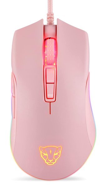Ciadaz V70 RGB Ergonomik Makrolu Kablolu Pembe Optik Gaming Mouse
