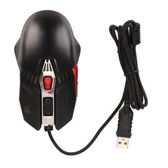 Elprico M8S 8 RGB Makrolu Kablolu Siyah-Kırmızı Optik Gaming Mouse