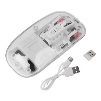 Ciciglow Makrolu Kablolu - Kablosuz Beyaz Optik Mouse
