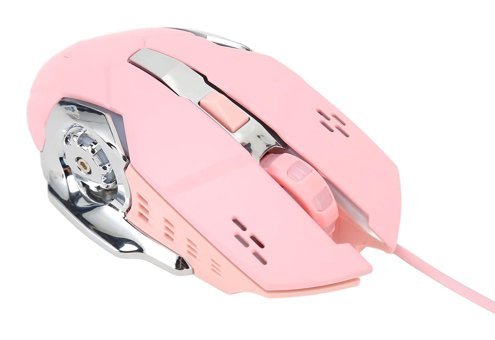 Vbestlife RGB Sessiz Ergonomik Makrolu Kablolu Pembe Optik Gaming Mouse
