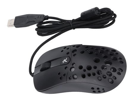 Lazmin112 Delikli Tasarım RGB Makrolu Kablolu Siyah Optik Gaming Mouse