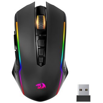 Redragon Programlanabilir RGB Ergonomik Makrolu Kablosuz Siyah Optik Gaming Mouse