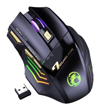 Clsslvvbn RGB Ergonomik Makrolu Kablosuz Siyah Optik Gaming Mouse