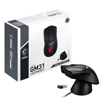 Msı GG Clutch GM31 RGB Makrolu Kablolu Siyah Optik Gaming Mouse