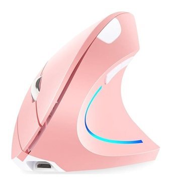 Huahai A2 RGB Ergonomik Dikey Makrolu Kablosuz Pembe Optik Mouse