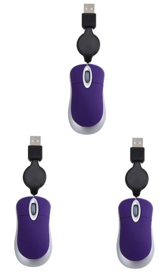 Osaladı Kablolu - Kablosuz Mor Optik 3 Adet Mouse