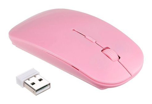 Hallow Kablosuz Pembe Optik Mouse