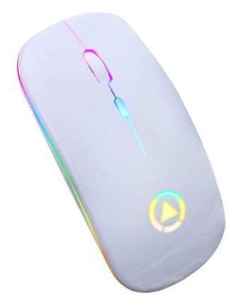 Gatuida RGB Sessiz Ergonomik Kablosuz Beyaz Optik Gaming Mouse