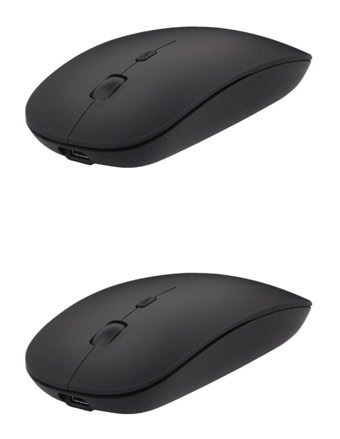 Hemobllo Programlanabilir Sessiz Kablosuz Siyah Optik 2 Adet Mouse