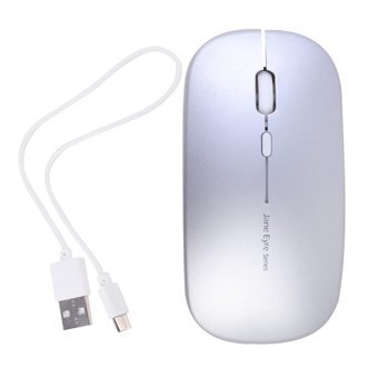 Partykindom Sessiz Kablosuz Gümüş Optik Mouse
