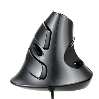 Generic Ergonomik Dikey Makrolu Kablolu Gri Optik Mouse