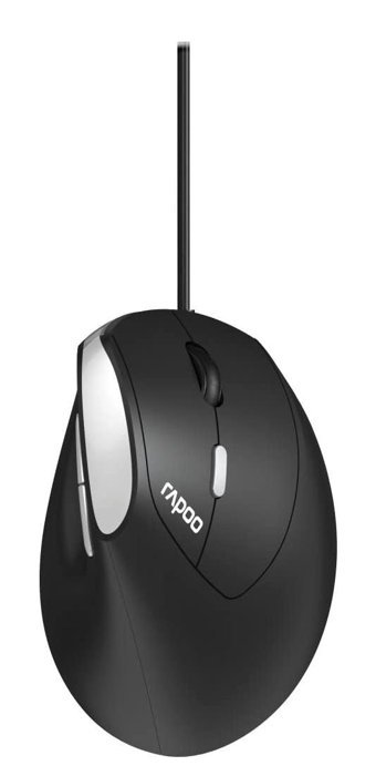 Rapoo EV200 Ergonomik Kablolu Siyah Optik Mouse