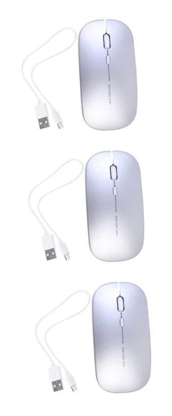 Osaladı Sessiz Kablosuz Gri Optik 3 Adet Mouse