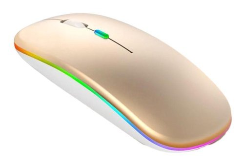 Generic RGB Sessiz Ergonomik Kablosuz Altın Optik Mouse