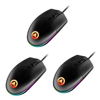 Jojofuny RGB Makrolu Kablolu Siyah Optik Gaming 3 Adet Mouse