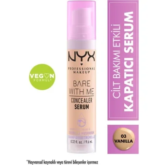 Nyx Makeup With Me 03 Vanilla Nemlendiricili Göz Altı ve Yüz Likit Serum Kapatıcı