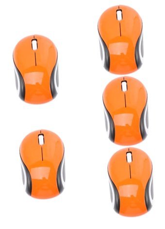 Hemobllo Sessiz Kablosuz Turuncu Optik 5 Adet Mouse