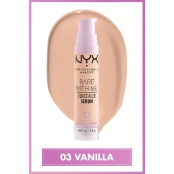 Nyx Makeup With Me 03 Vanilla Nemlendiricili Göz Altı ve Yüz Likit Serum Kapatıcı