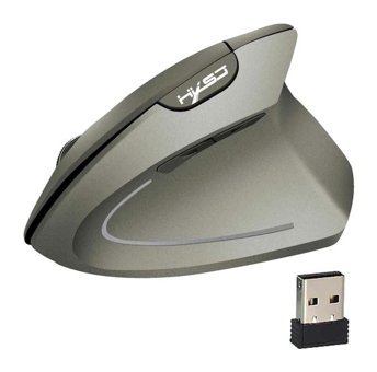 Hxsj T24 RGB Ergonomik Dikey Makrolu Kablosuz Gri Optik Mouse