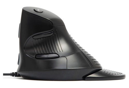 Delux Sessiz Ergonomik Dikey Makrolu Kablolu Siyah Optik Mouse