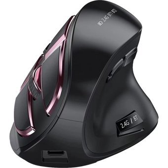 Decisive Ergonomik Dikey Makrolu Kablosuz Siyah Optik Mouse