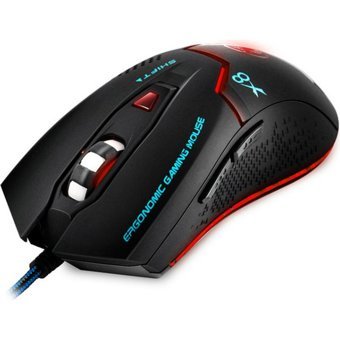 Jingyi X8 RGB Makrolu Kablolu Siyah Optik Gaming Mouse