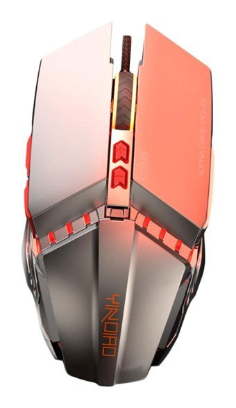 Hemoton RGB Sessiz Ergonomik Makrolu Kablolu Gri Optik Gaming Mouse