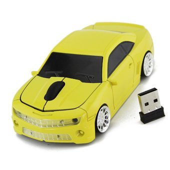 Topiky Araba Görünümlü Kablosuz Sarı Optik Gaming Mouse