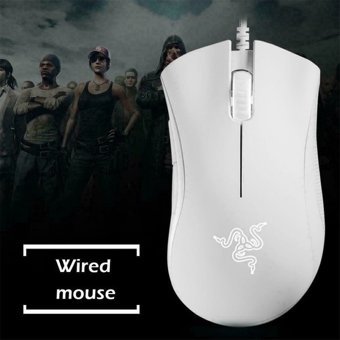 Sanlindou Tablet Uyumlu RGB Ergonomik Kablolu Beyaz Optik Mouse