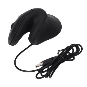 Gowenic Ergonomik Dikey Makrolu Kablolu Siyah Optik Mouse