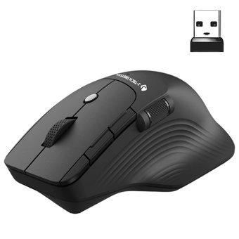 J-Tech Digital Ergonomik Makrolu Kablosuz Siyah Optik Mouse